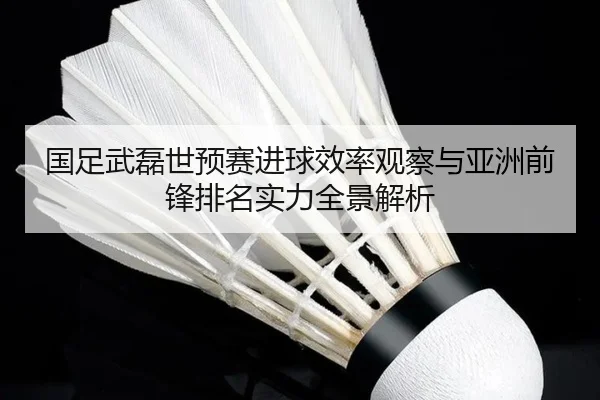 国足武磊世预赛进球效率观察与亚洲前锋排名实力全景解析